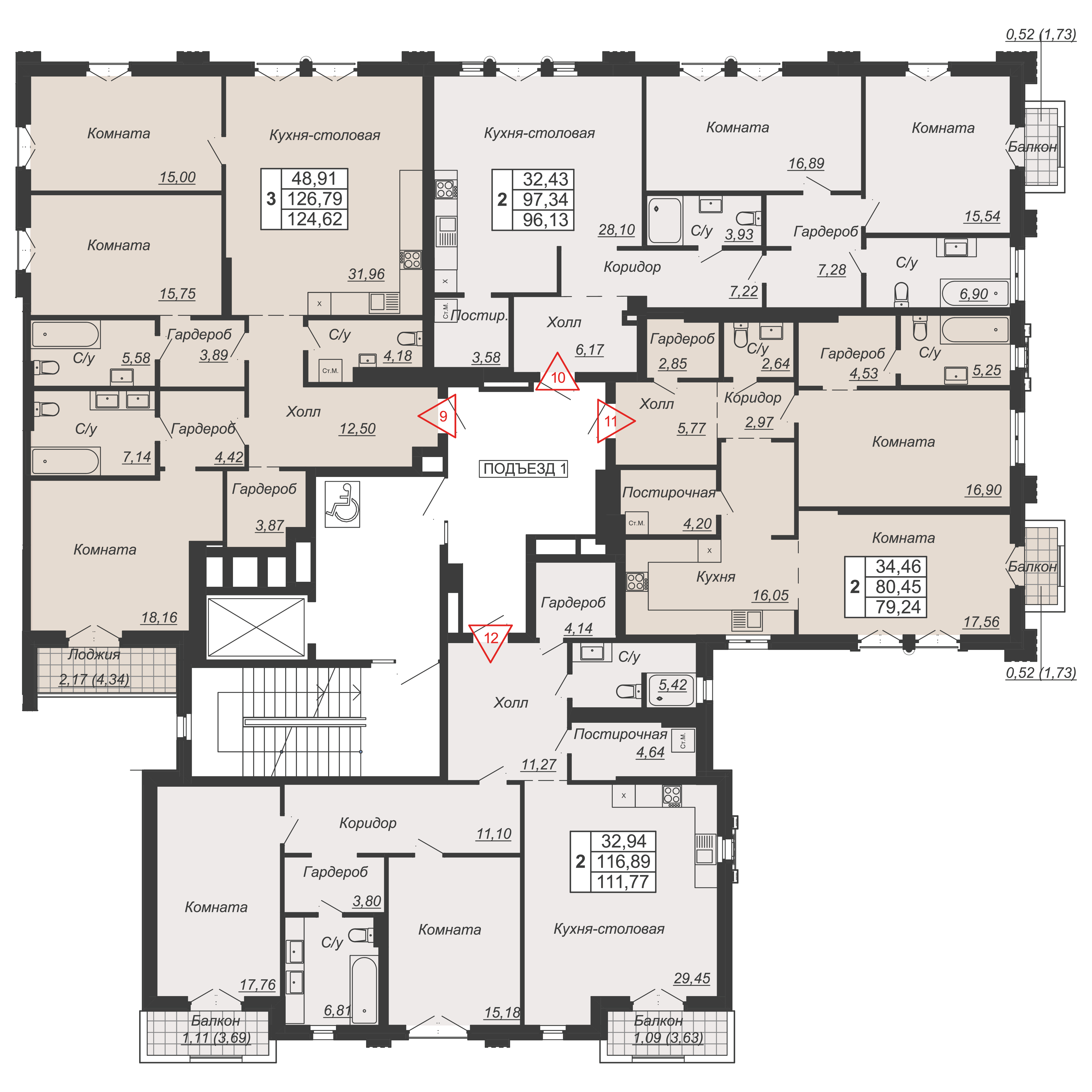 Планировка на этаже