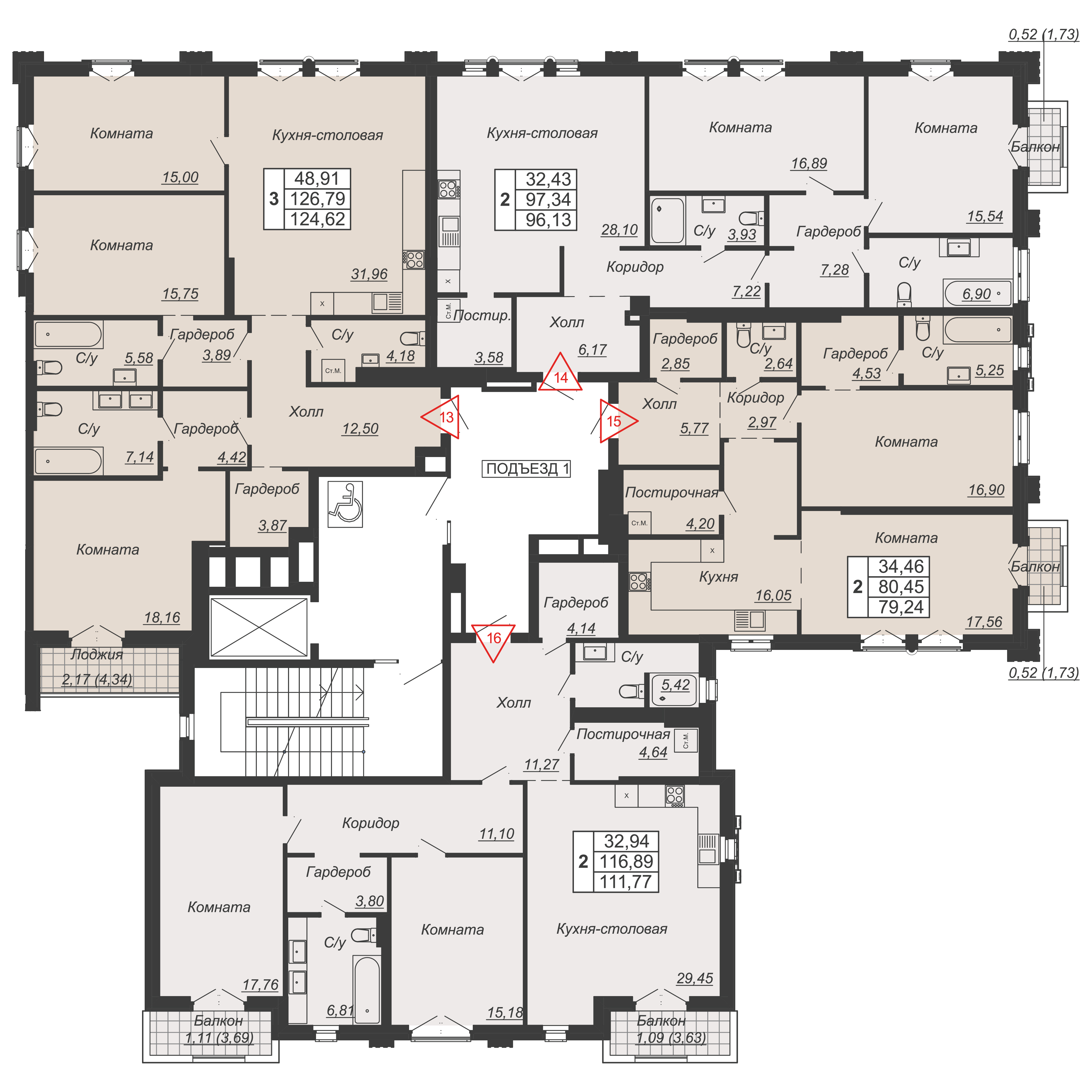 Планировка на этаже