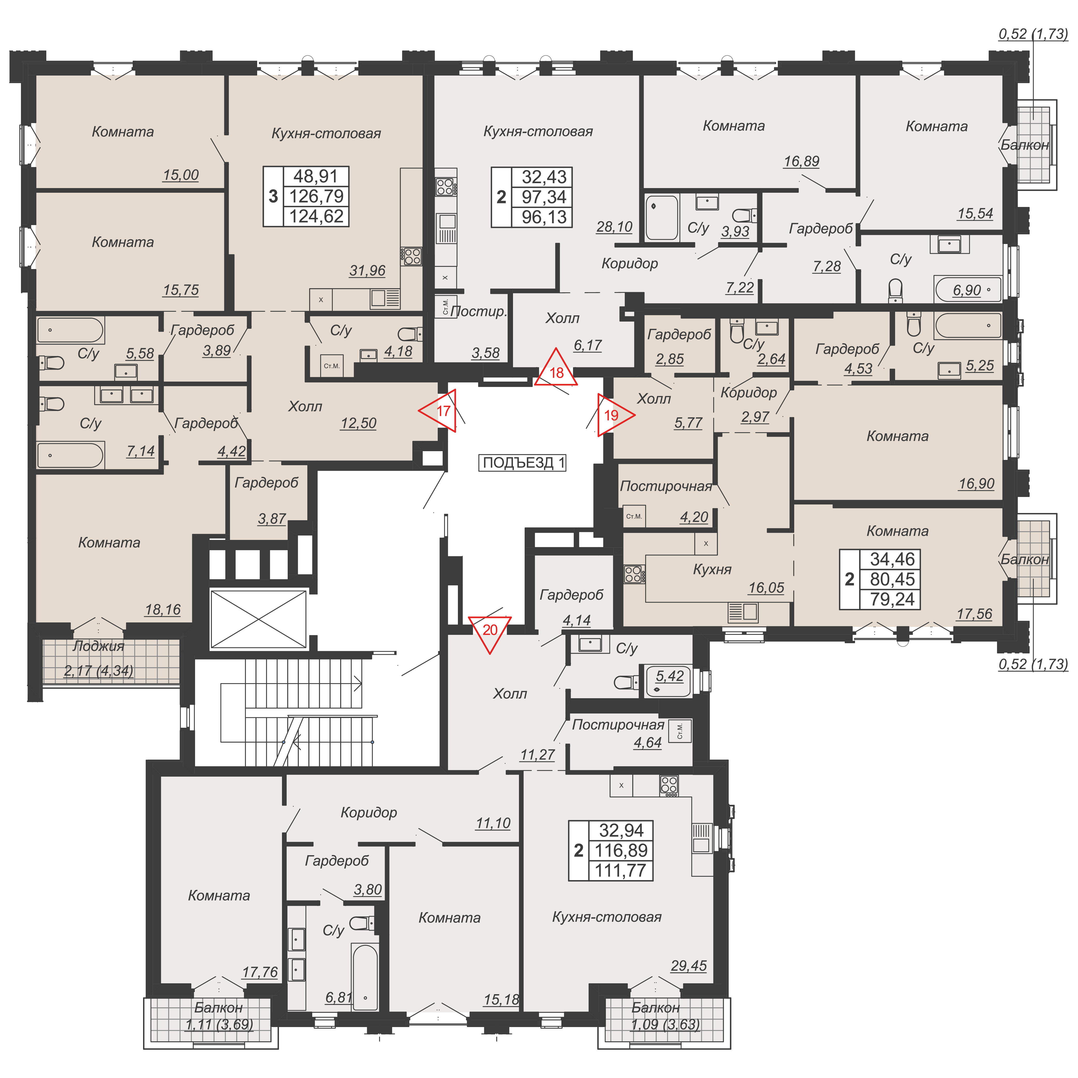 Планировка на этаже