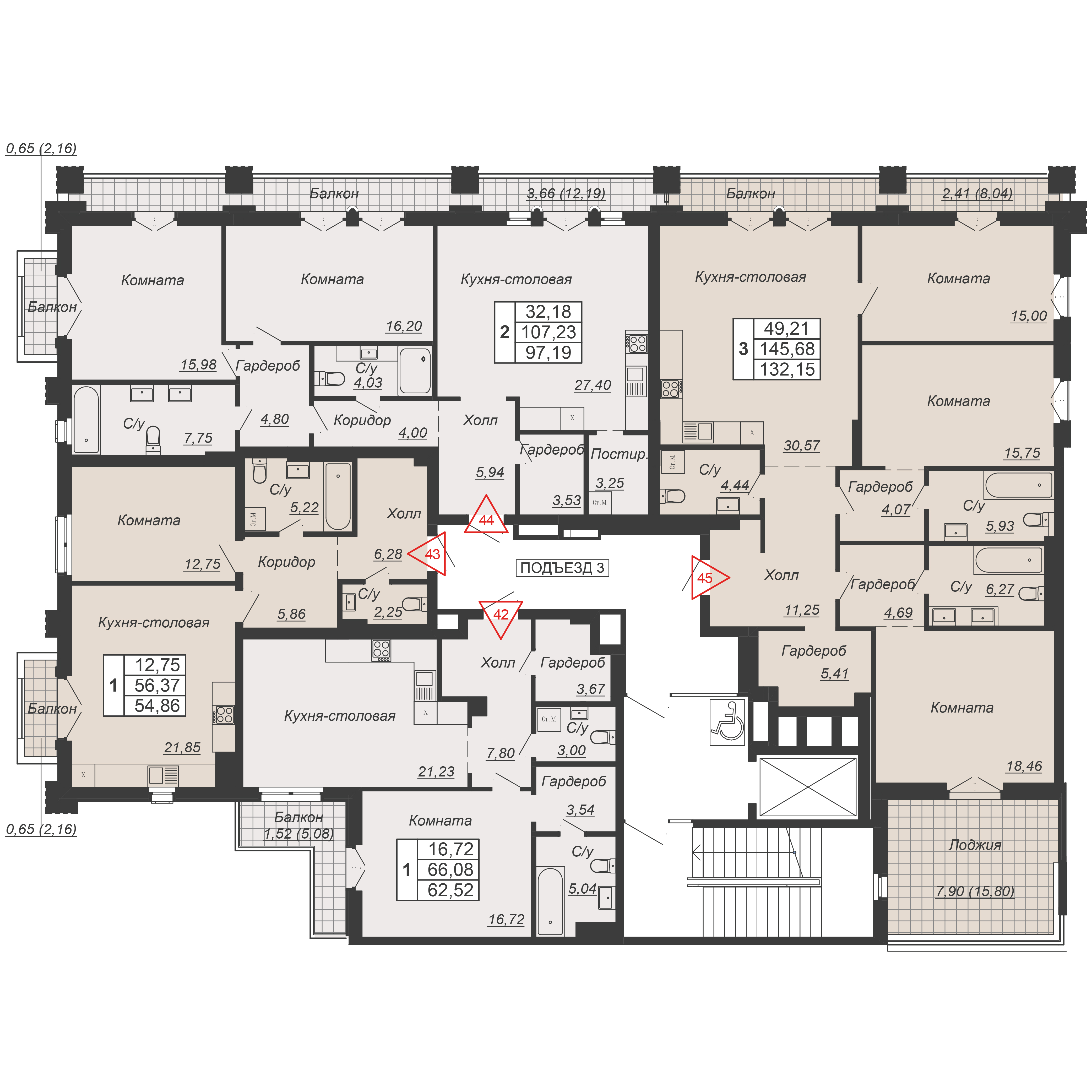 Планировка на этаже