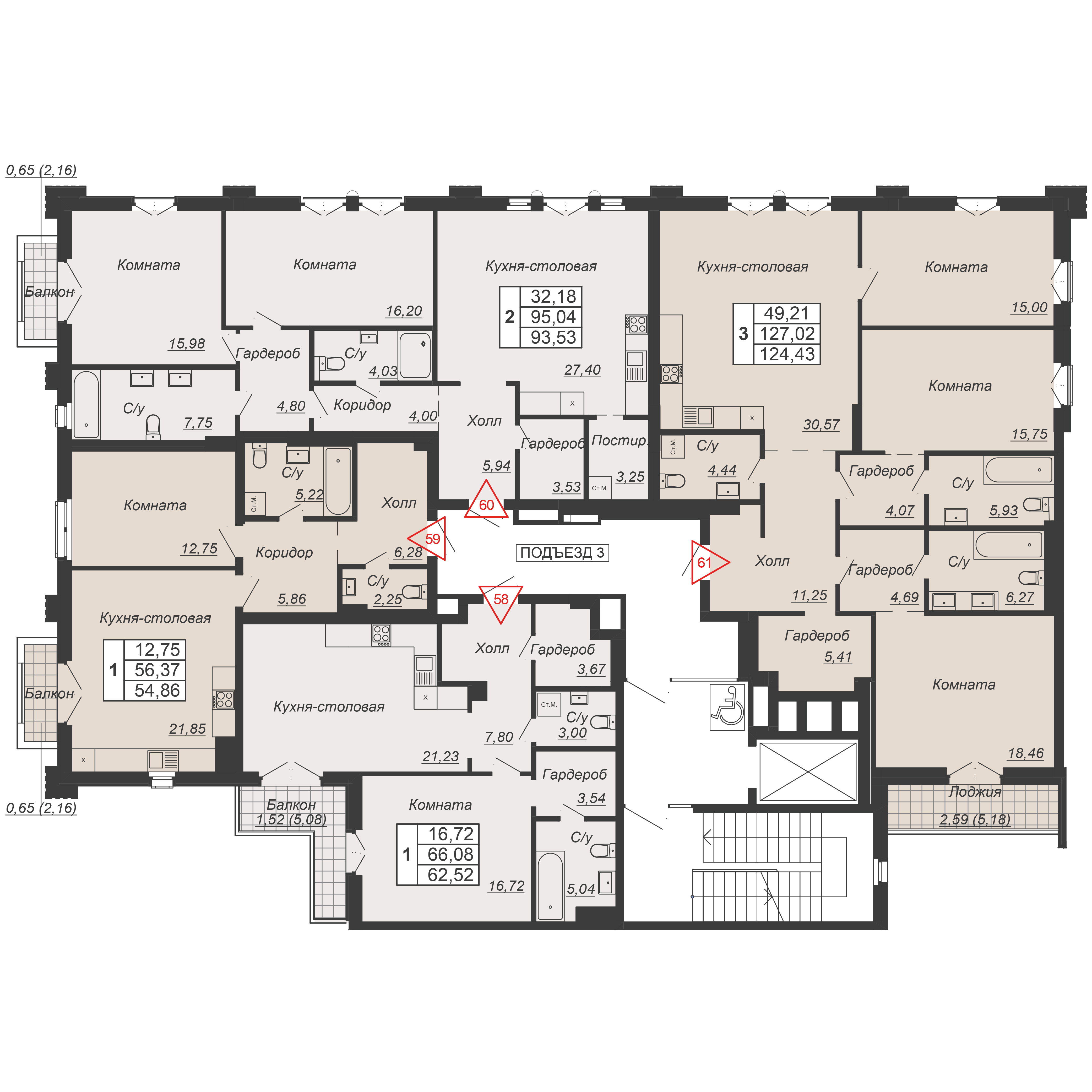 Планировка на этаже