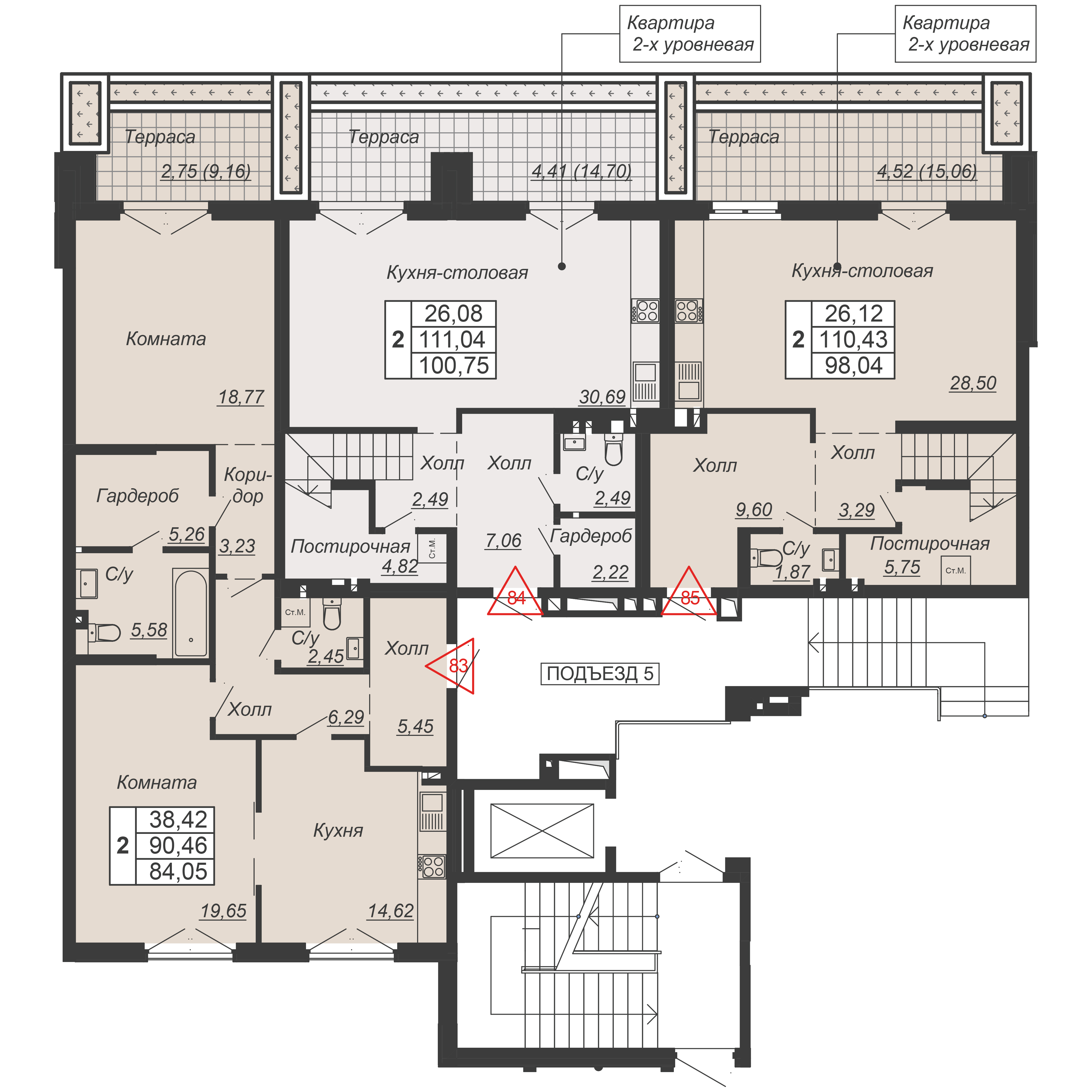 Планировка на этаже