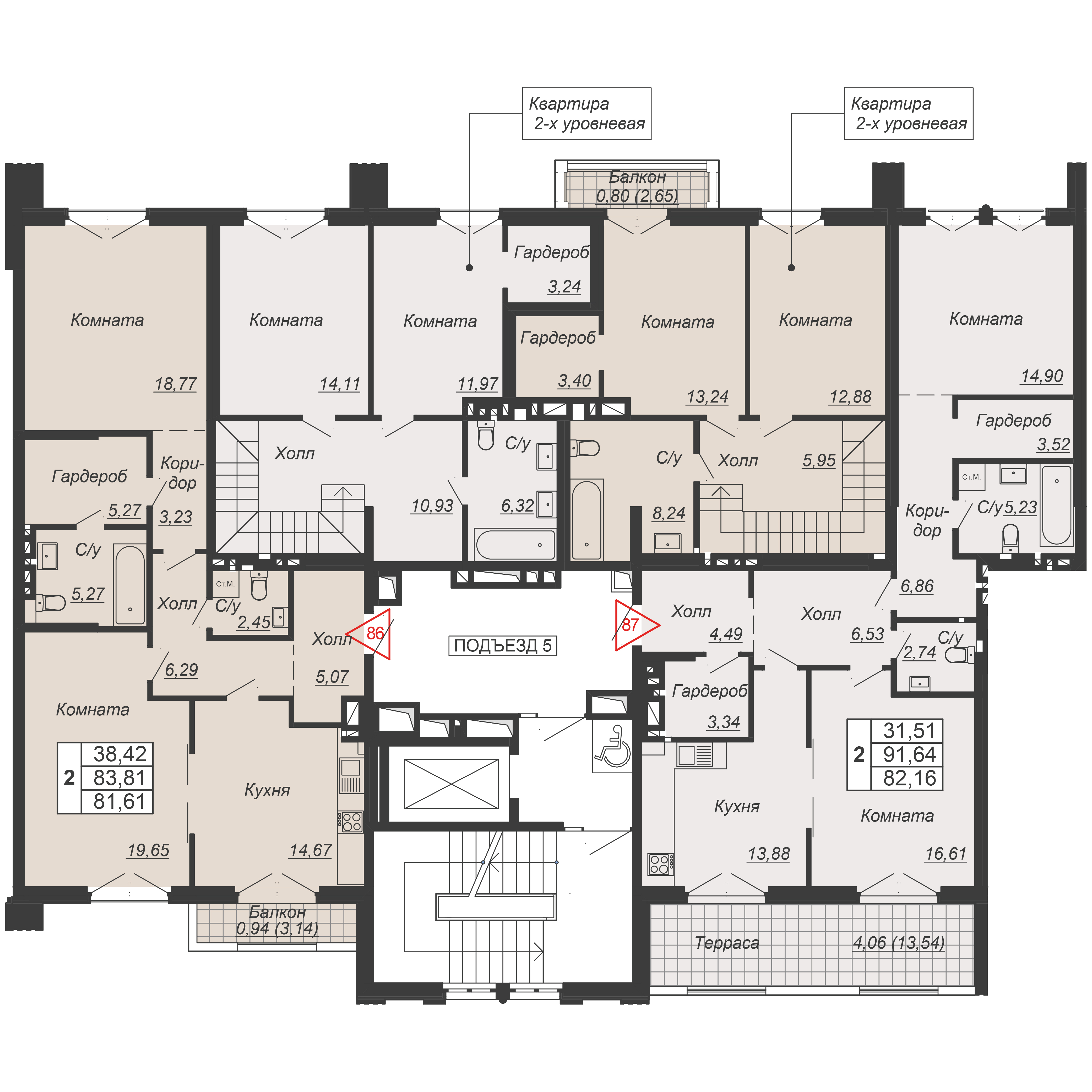 Планировка на этаже